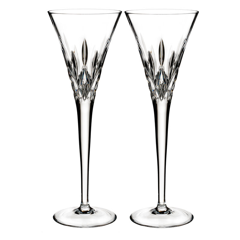 Waterford Crystal &quot;Pops&quot; Set of 2 Lismore Flute Glasses image number 0