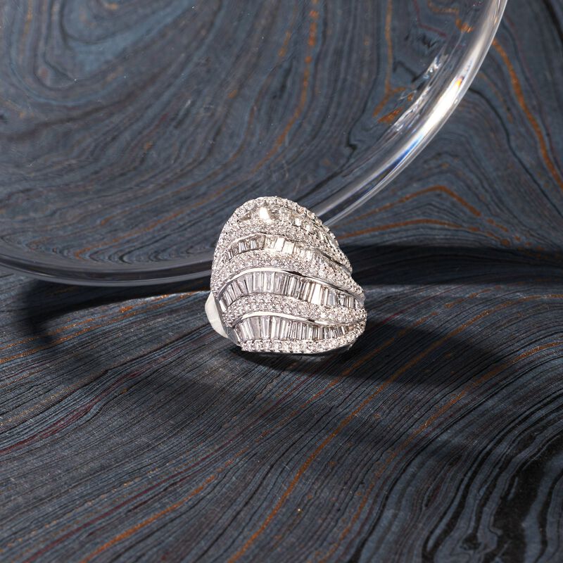5.00 ct. t.w. Baguette and Round Diamond Ring in 14kt White Gold image number 3