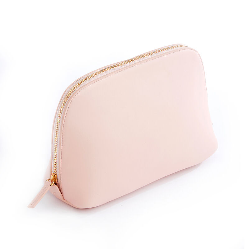 Royce Blush Pink Leather Cosmetic Bag image number 1