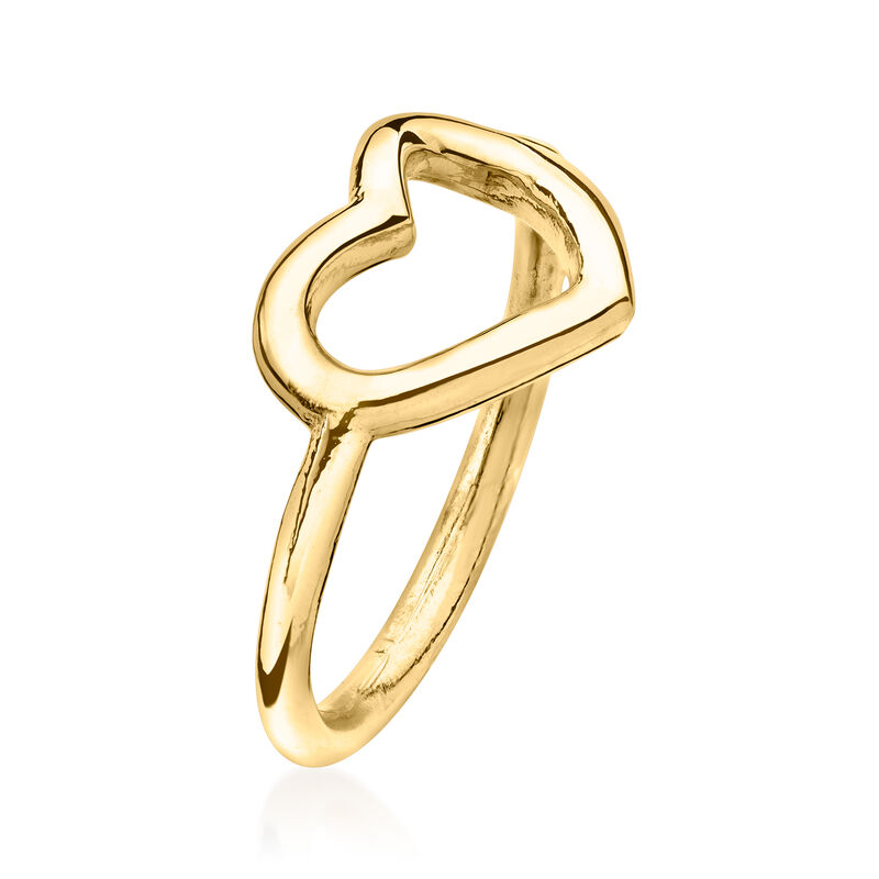 Italian 14kt Yellow Gold Heart Ring image number 1