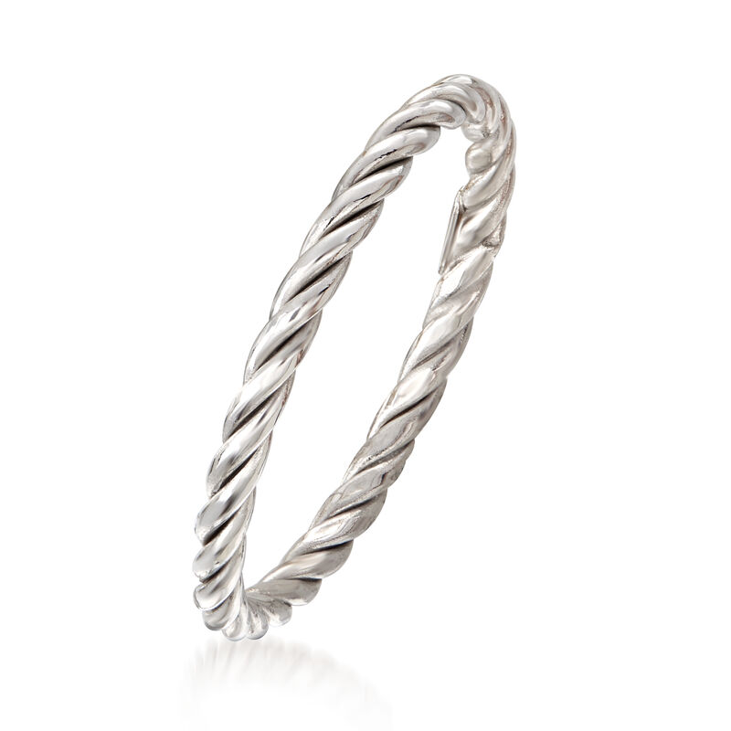18kt White Gold Roped Ring image number 2