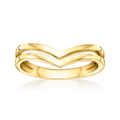 10kt Yellow Gold Double V Ring