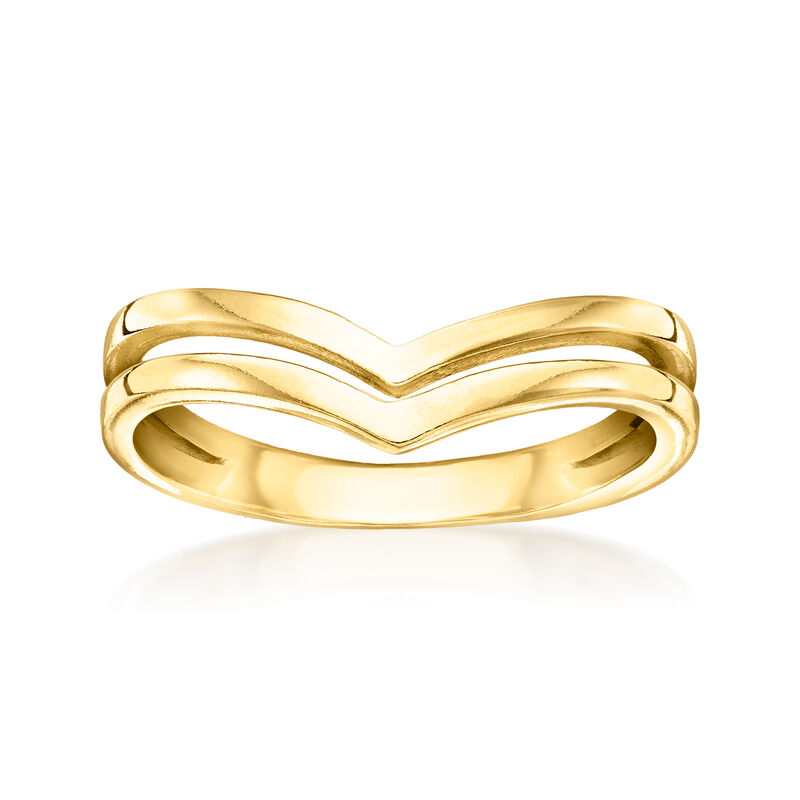 10kt Yellow Gold Double V Ring image number 0