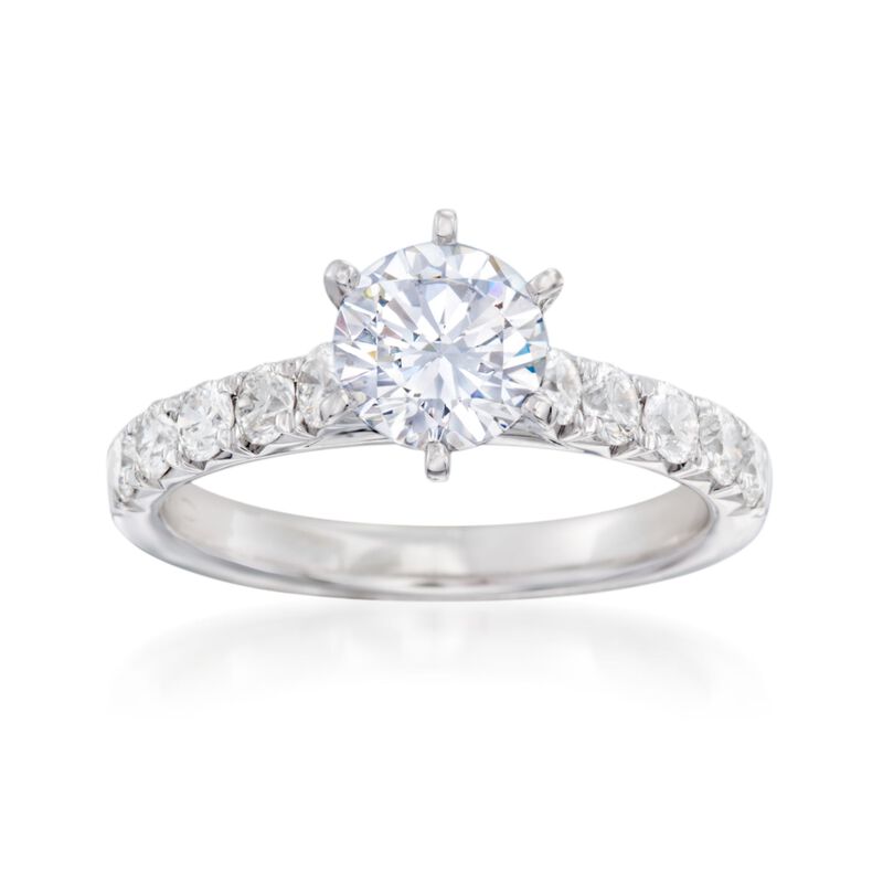 .65 ct. t.w. Diamond Engagement Ring Setting in 14kt White Gold image number 0
