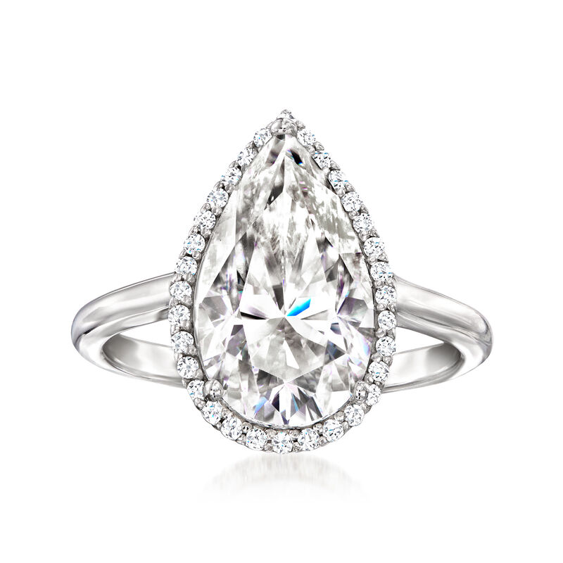 3.20 ct. t.w. Moissanite Ring in Sterling Silver image number 0