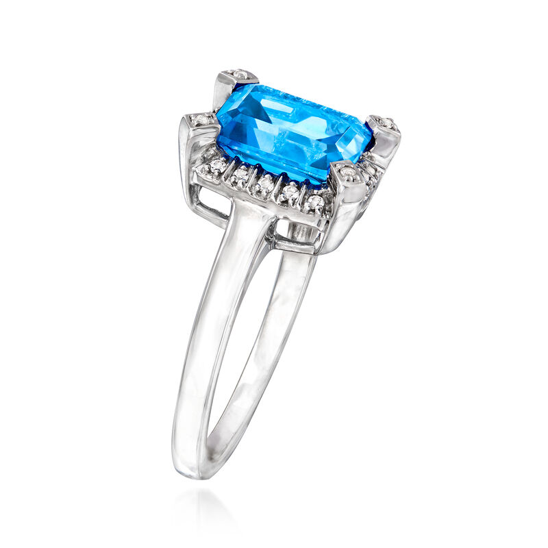 2.48 ct. t.w. Blue and White Swarovski Topaz Ring in Sterling Silver image number 2