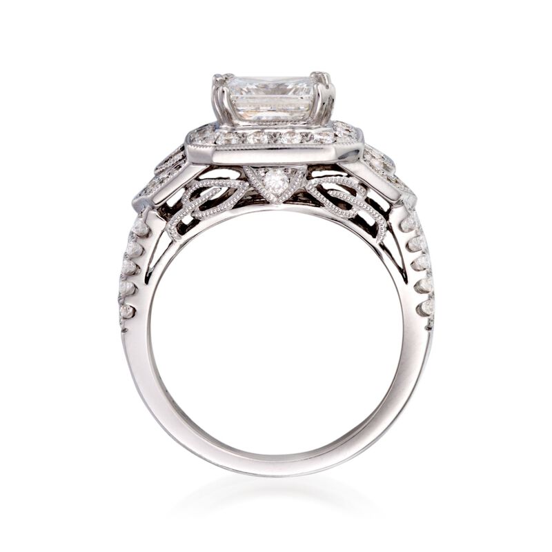 2.97 ct. t.w. Certified Diamond Engagement Ring in 14kt White Gold image number 3