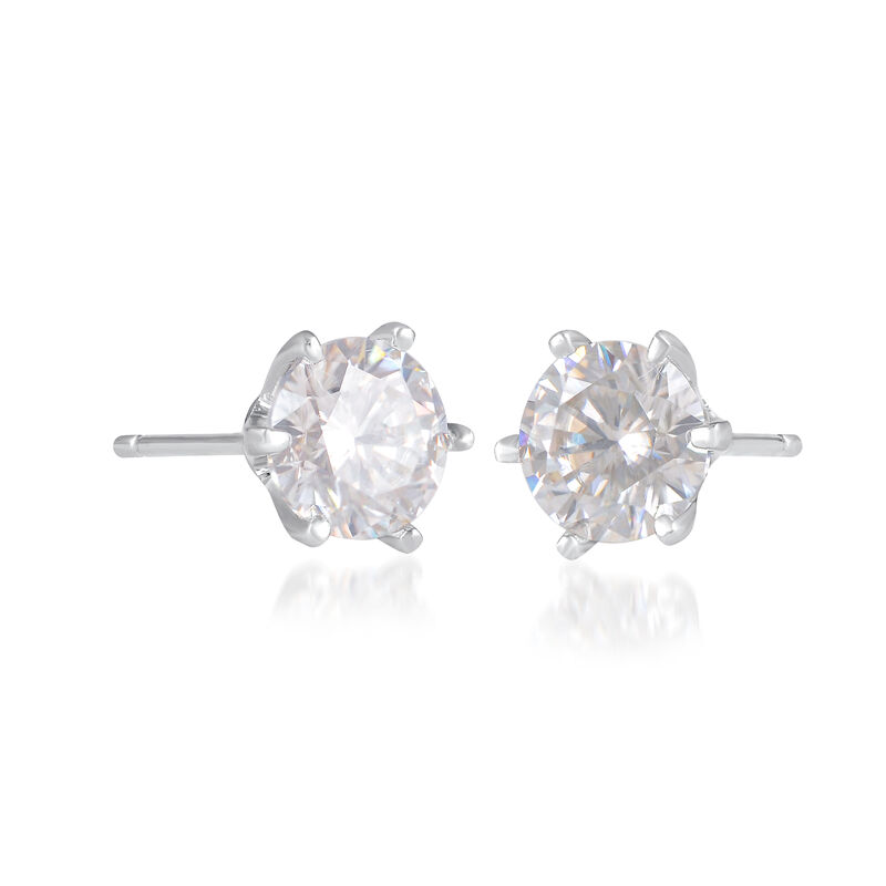 2.00 ct. t.w. Moissanite Stud Earrings in Sterling Silver  image number 2