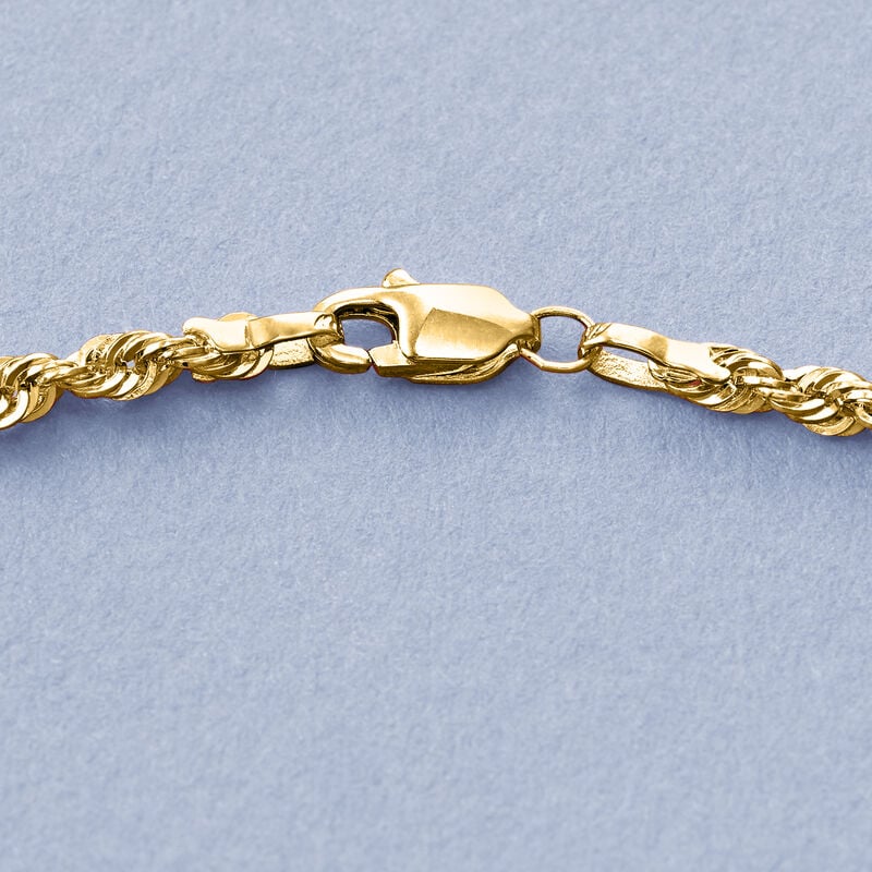 2.6mm 14kt Yellow Gold Rope-Chain Necklace image number 2