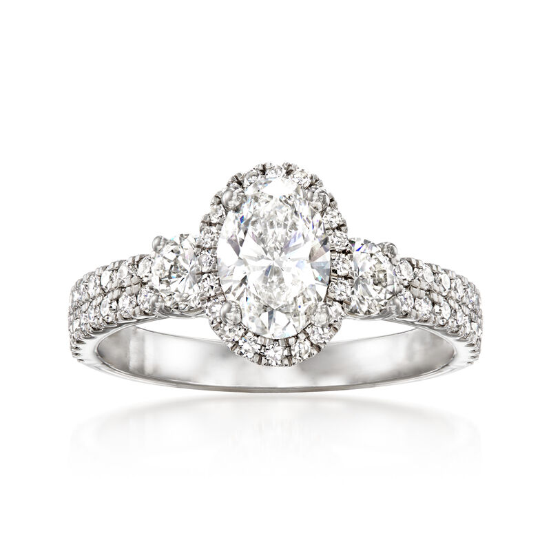 2.10 ct. t.w. Lab-Grown Diamond Ring in 14kt White Gold. Size 9 image number 0