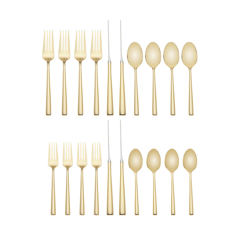 Kate Spade New York &quot;Malmo&quot; 20-pc. Gold-Plated 18/10 Stainless Steel Flatware Set image number 1