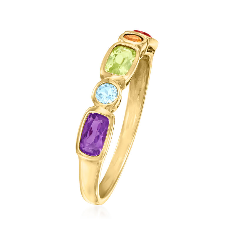 .86 ct. t.w. Multi-Gemstone Ring in 14kt Yellow Gold image number 2