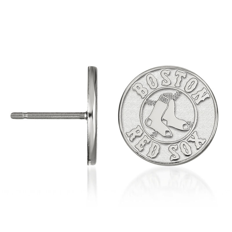 Sterling Silver MLB Boston Red Sox Small Stud Earrings image number 0