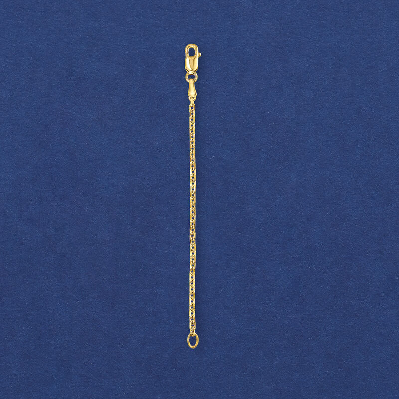 1.8mm 14kt Yellow Gold Cable-Chain Necklace Extender image number 2