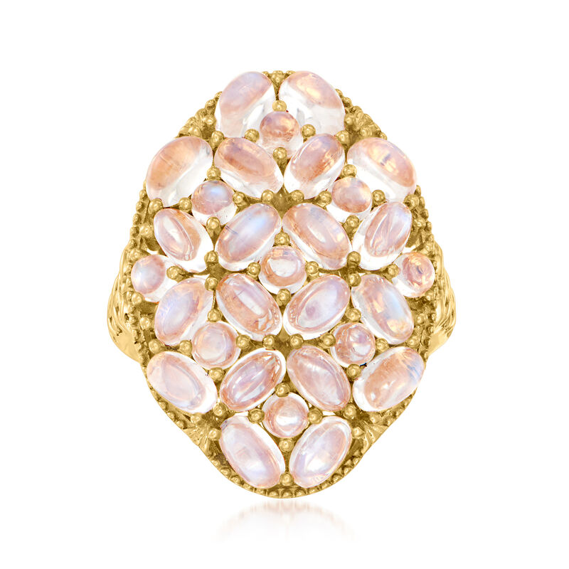Moonstone Cluster Ring in 18kt Yellow Gold image number 0