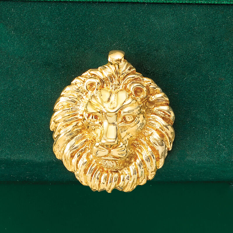 Italian 14kt Yellow Gold Lion Slide Pendant image number 2