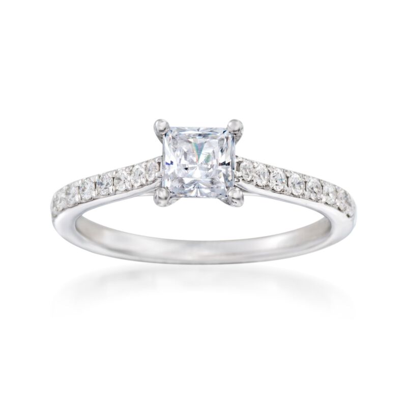 .27 ct. t.w. Diamond Engagement Ring Setting in 14kt White Gold image number 0
