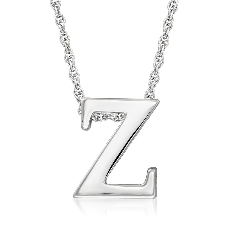 Sterling Silver Lowercase Initial Necklace image number 1