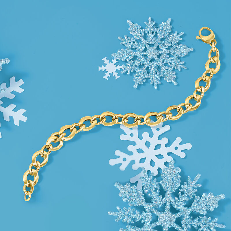 Italian 14kt Yellow Gold Link Bracelet image number 3