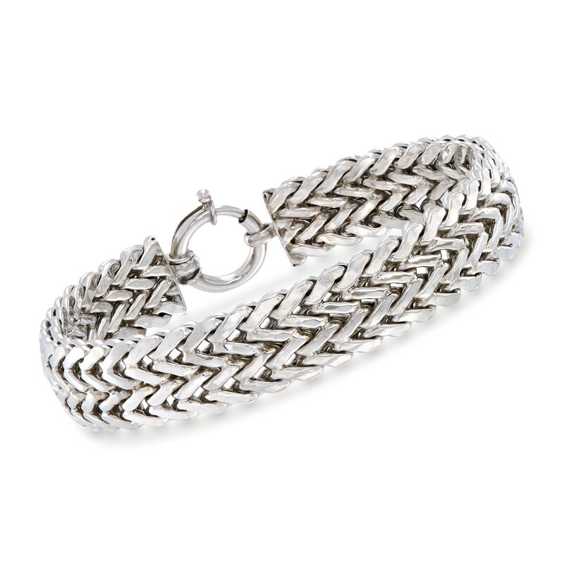 Sterling Silver Chevron Bracelet image number 0