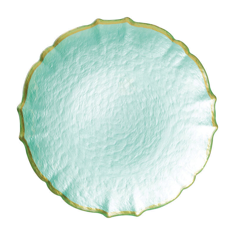 Vietri &quot;Baroque&quot; Aqua Glass Dinnerware image number 1