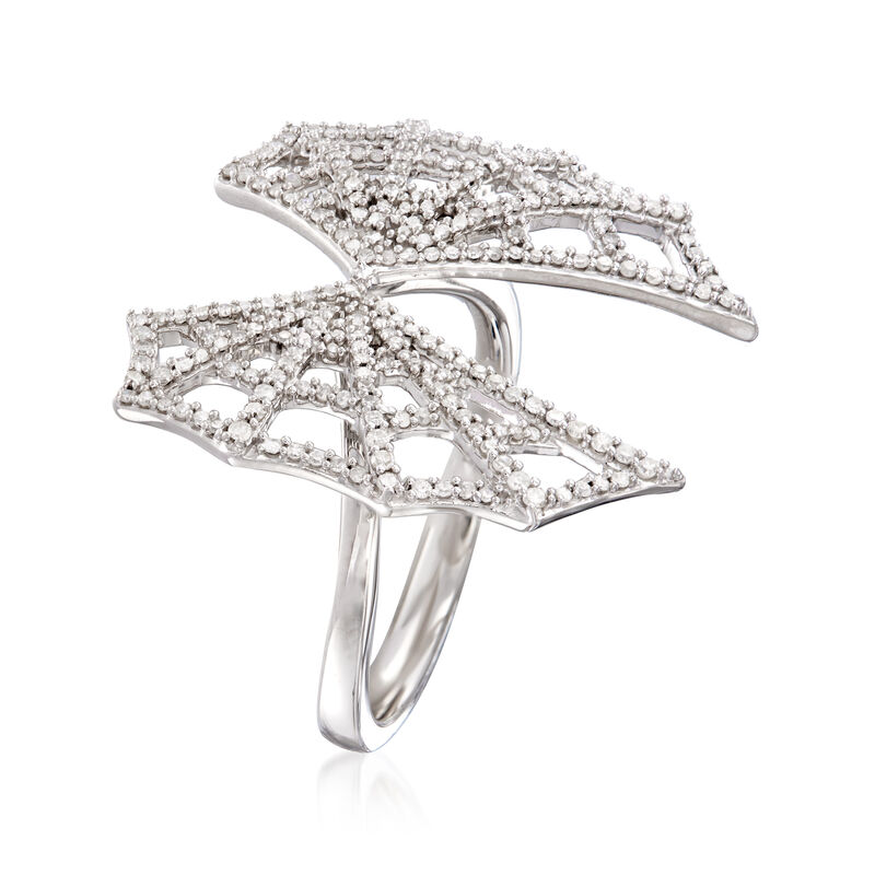 .50 ct. t.w. Diamond Spider Web Ring in Sterling Silver image number 2