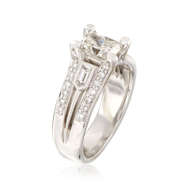 C. 2000 Vintage 1.73 ct. t.w. Certified Diamond Ring in 18kt White Gold. Size 6.5 image number 2
