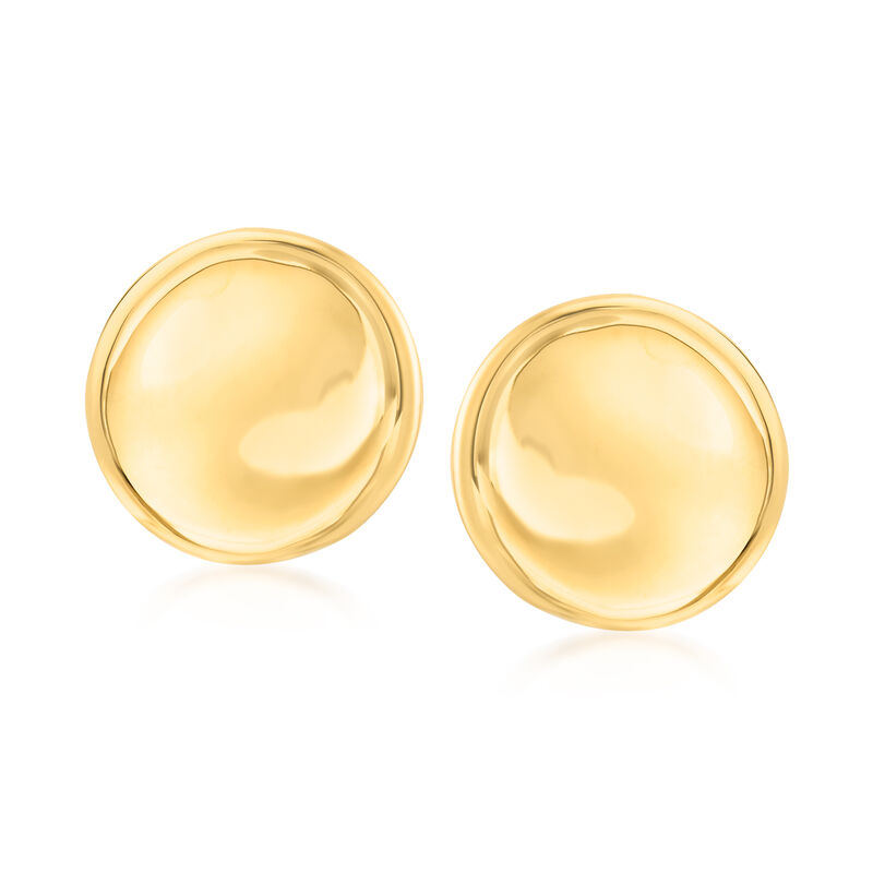 Roberto Coin 18kt Yellow Gold Round Button Earrings image number 0