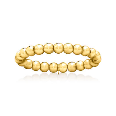 3mm 14kt Yellow Gold Bead Stretch Ring