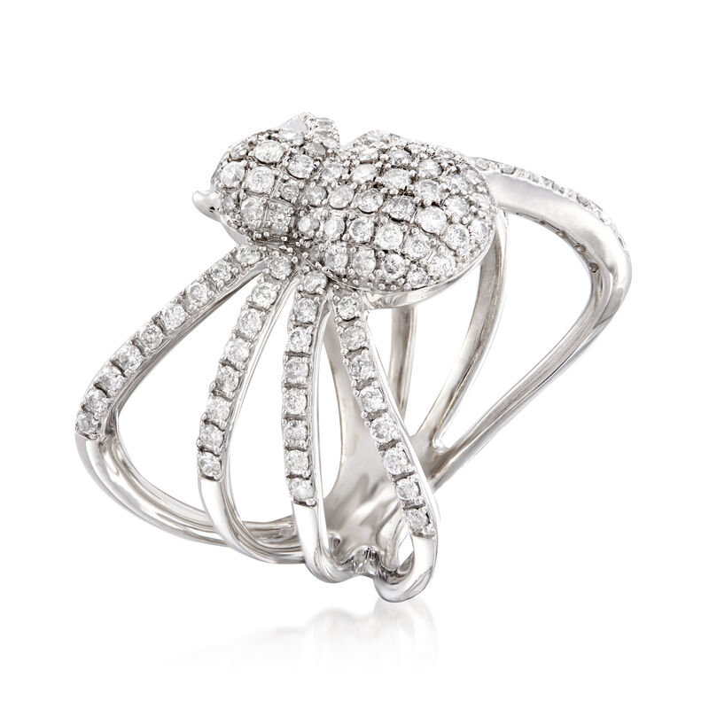 1.00 ct. t.w. Diamond Spider Ring in Sterling Silver image number 2