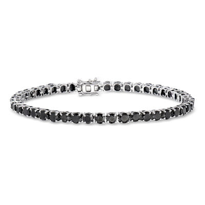 12.00 ct. t.w. Black Spinel Tennis Bracelet in Sterling Silver