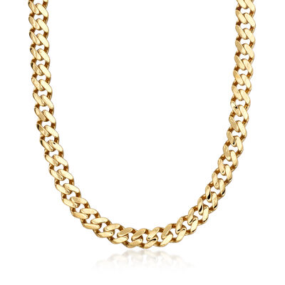 C. 2010 Vintage 8.5mm 18kt Yellow Gold Curb-Link Necklace