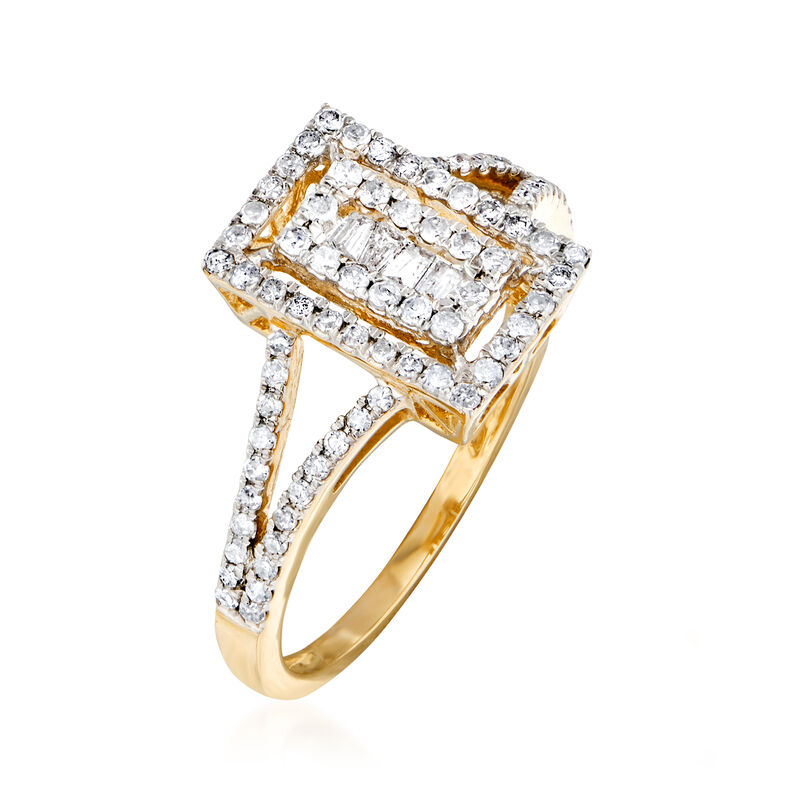 .50 ct. t.w. Diamond Cluster Ring in 14kt Yellow Gold image number 2