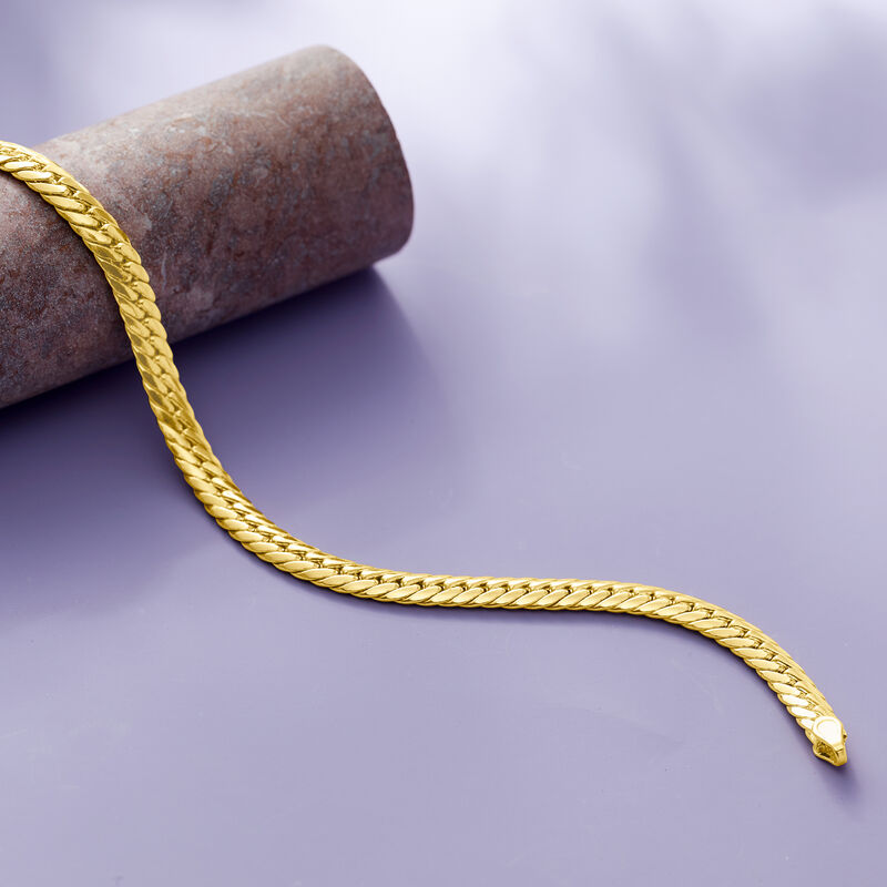 Italian 18kt Yellow Gold Cuban-Link Bracelet image number 4