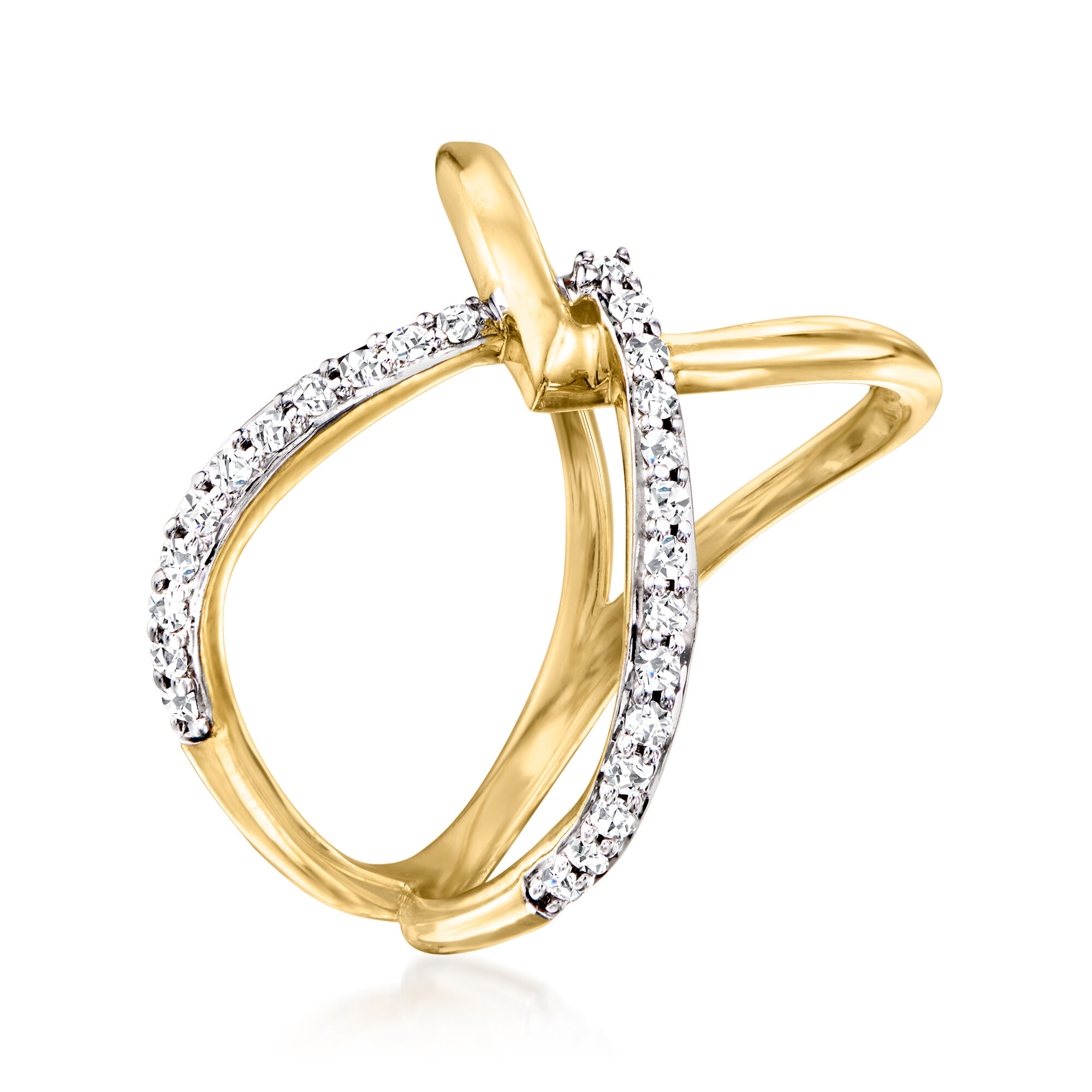 20 ct. t.w. Diamond Interlocking Ring in 14kt Yellow Gold 20 ct. t.w. Diamond Interlocking Ring in 14kt Yellow Gold