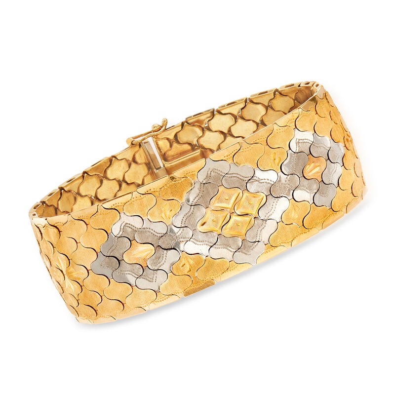 C. 1970 Vintage 14kt Tri-Colored Gold Bracelet image number 0