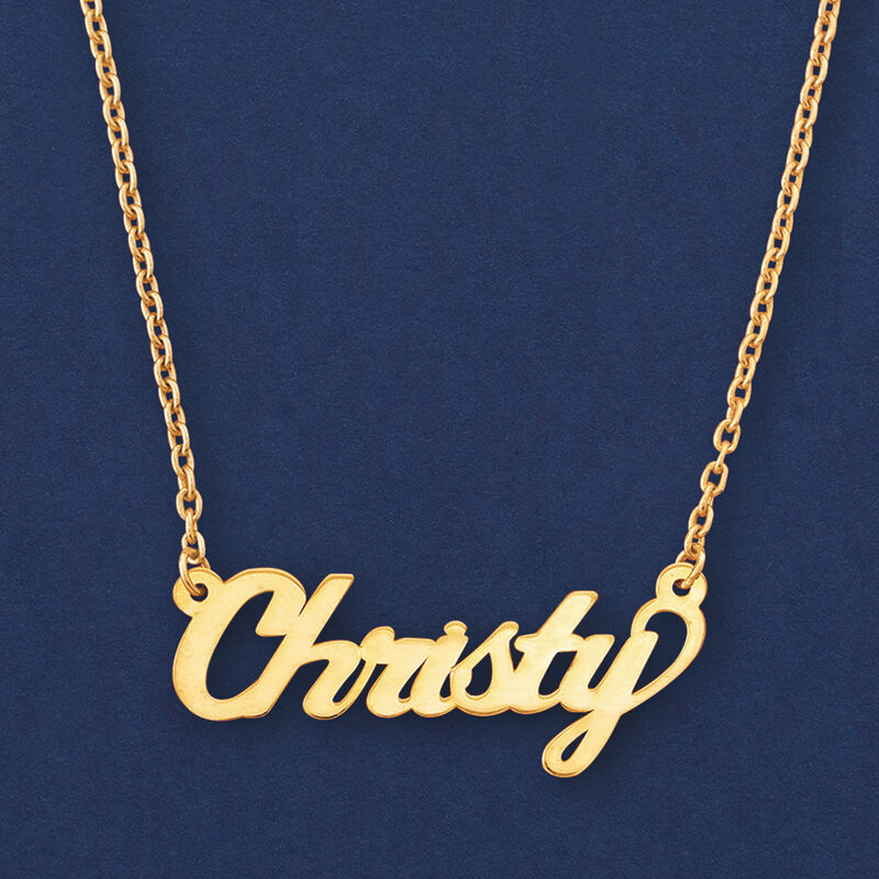14kt Yellow Gold Personalized Name Necklace image number 4