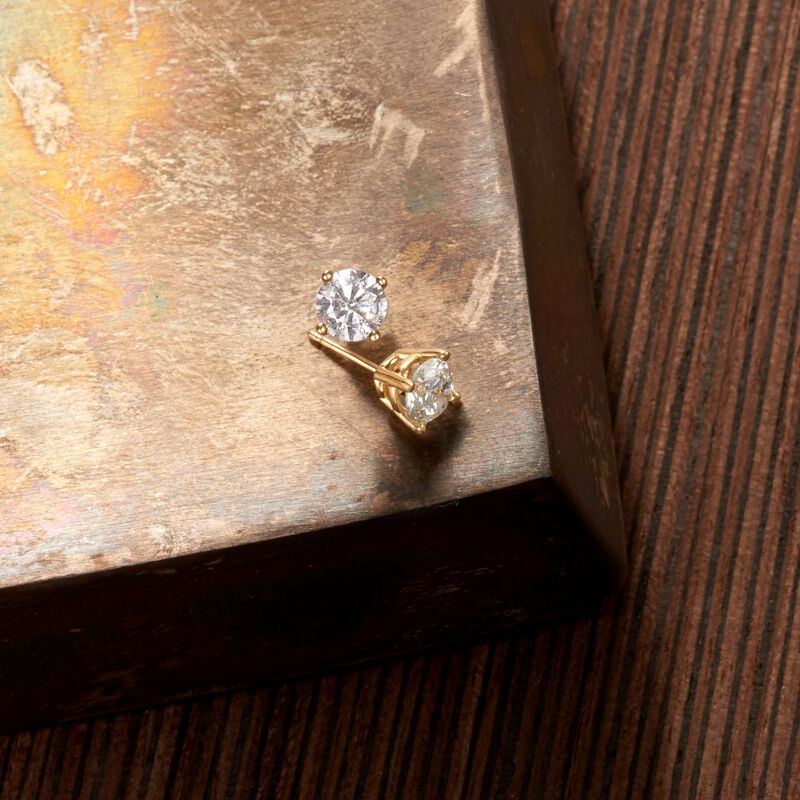 1.50 ct. t.w. Diamond Stud Earrings in 18kt Yellow Gold  image number 2