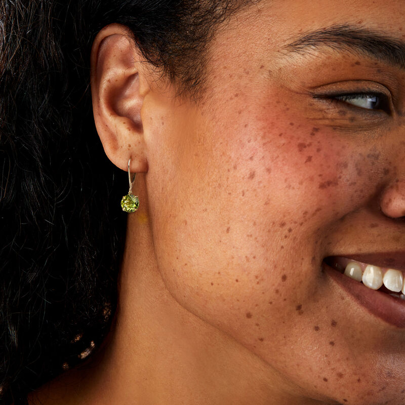 3.90 ct. t.w. Peridot Drop Earrings in 14kt Yellow Gold image number 1
