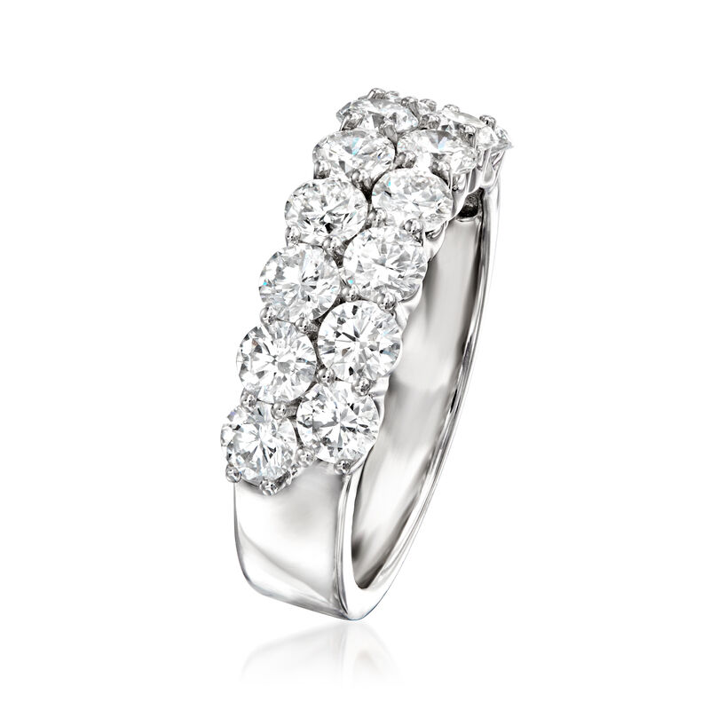 2.00 ct. t.w. Lab-Grown Diamond Two-Row Ring in 14kt White Gold image number 2