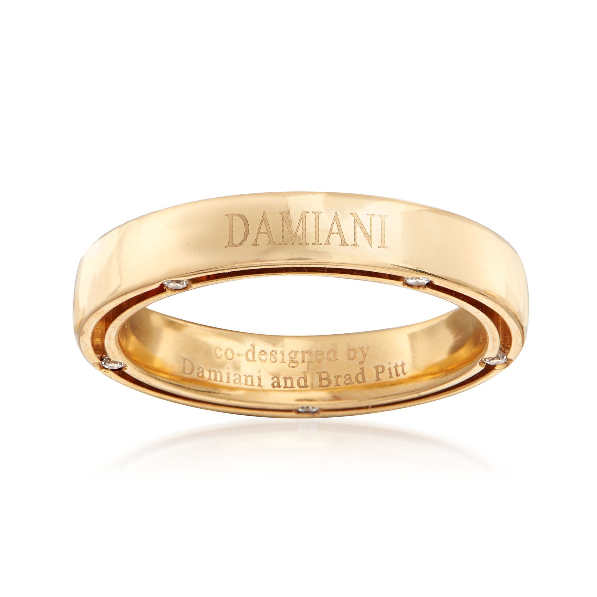 G.W限定値下げ❤️Damiani Brad Pitt コラボリング サイズ7 C. 2010 Vintage Damiani and Brad Pitt 18kt Yellow Gold Ring with