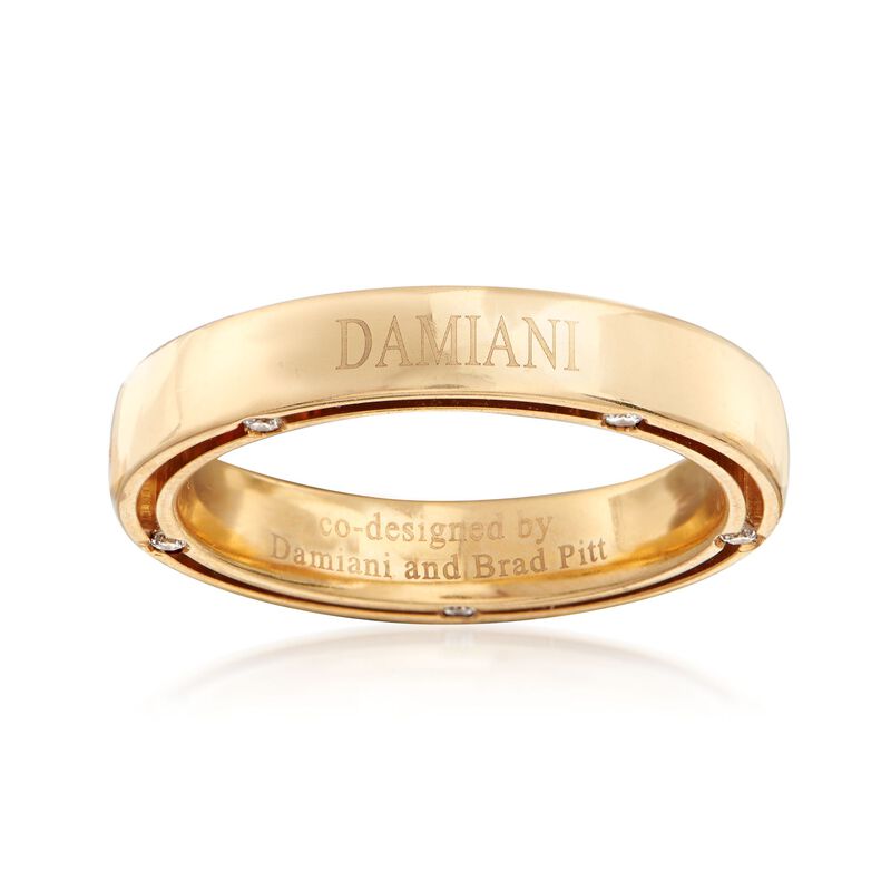 C. 2010 Vintage Damiani and Brad Pitt 18kt Yellow Gold Ring with .15 ct. t.w. Diamonds image number 0