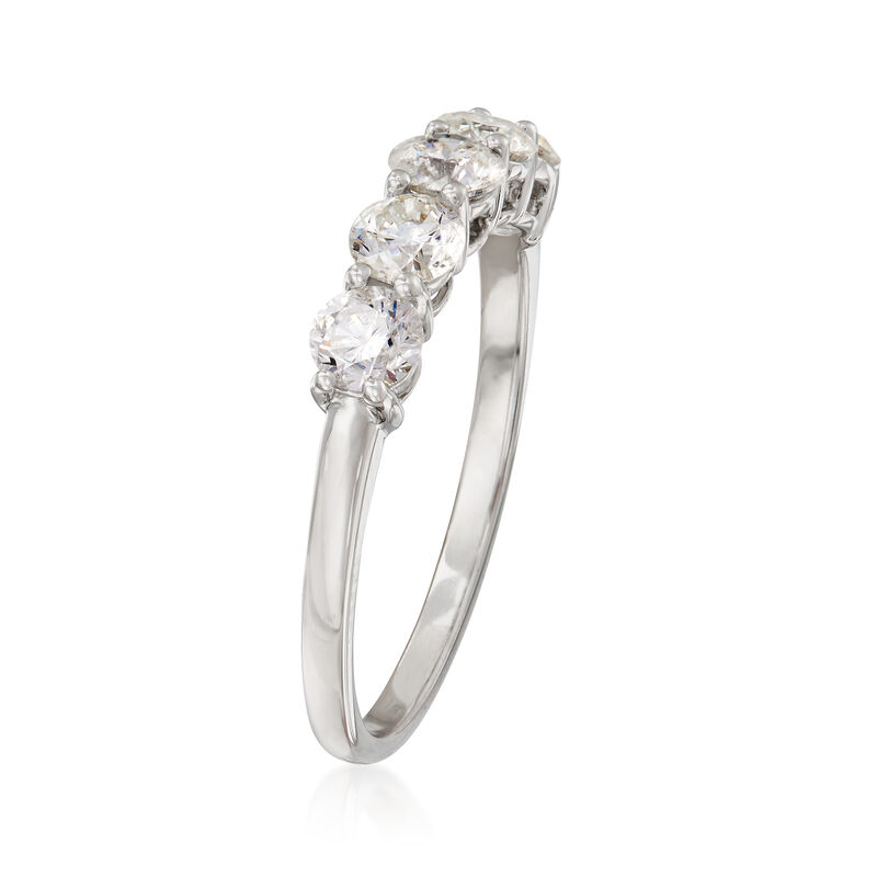 1.00 ct. t.w. Diamond Five-Stone Ring in Platinum image number 2