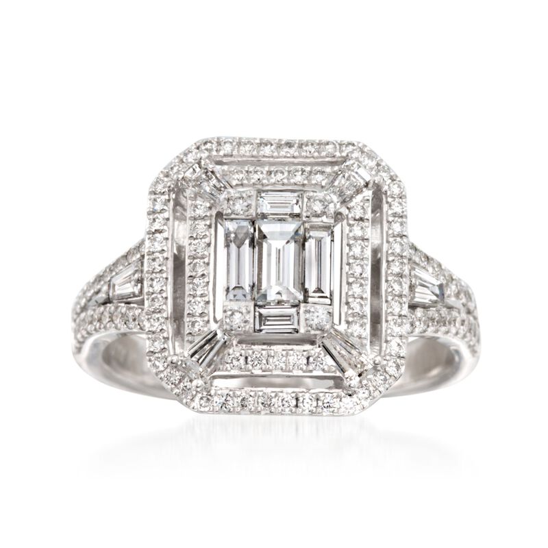 C. 2014 Simon G. .98 ct. t.w. Diamond Ring in 18kt White Gold image number 0