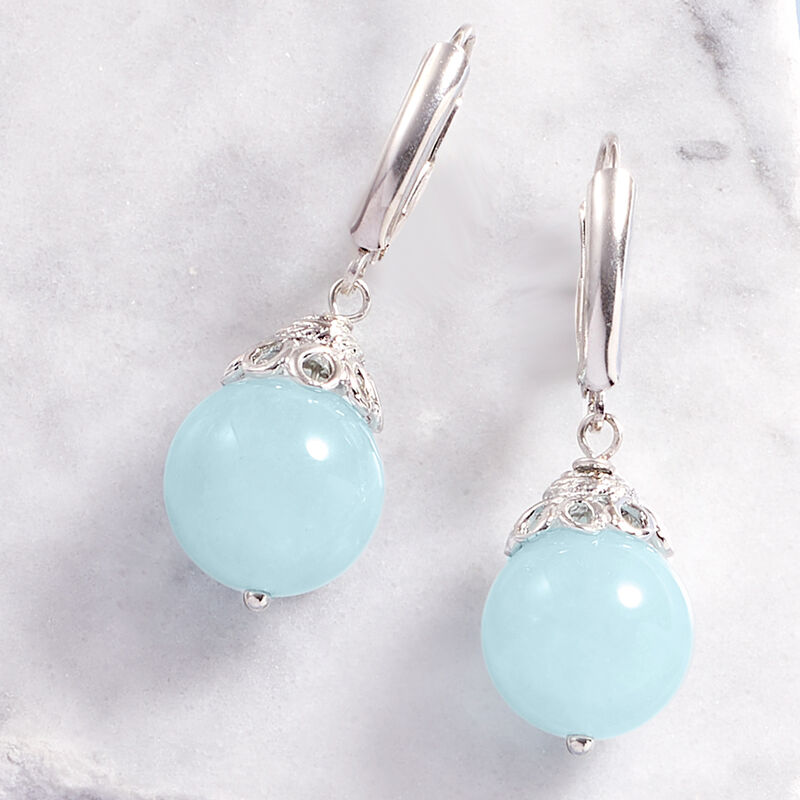 20.00 ct. t.w. Aquamarine Drop Earrings in Sterling Silver  image number 2