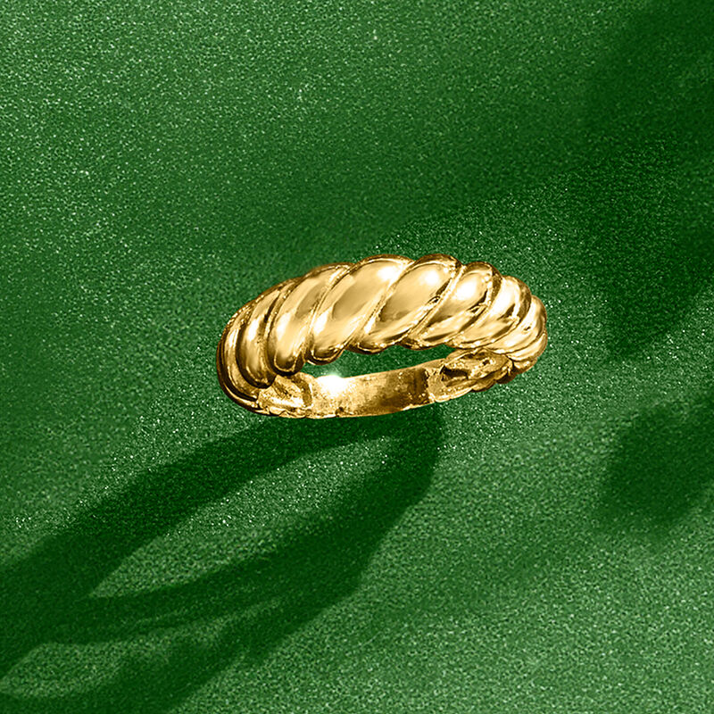 18kt Gold Vermeil Shrimp Ring. Size 8 image number 2