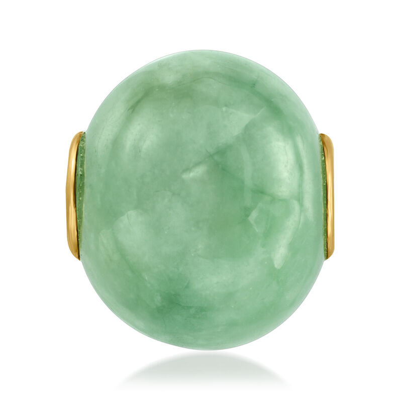 Jade Bead Pendant in 14kt Yellow Gold  image number 1