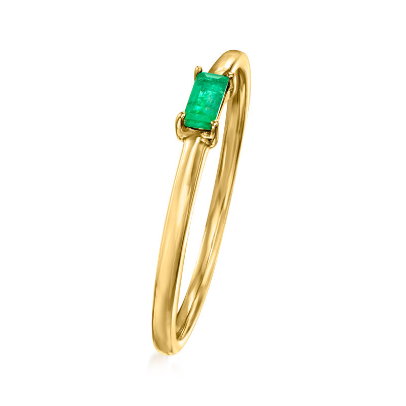 .10 Carat Emerald Ring in 14kt Yellow Gold. Size 6 image number 1