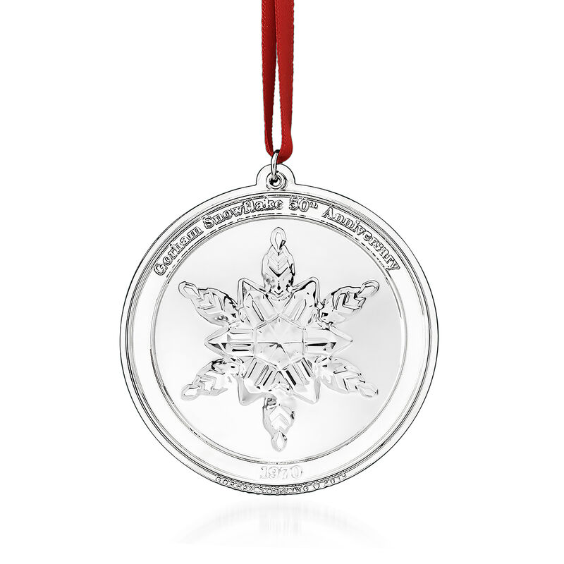 Gorham 2019 50th Anniversary Sterling Silver Snowflake with Free Medallion Ornament image number 1