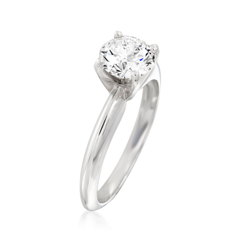 1.04 Carat Certified Diamond Solitaire Ring in 14kt White Gold image number 2